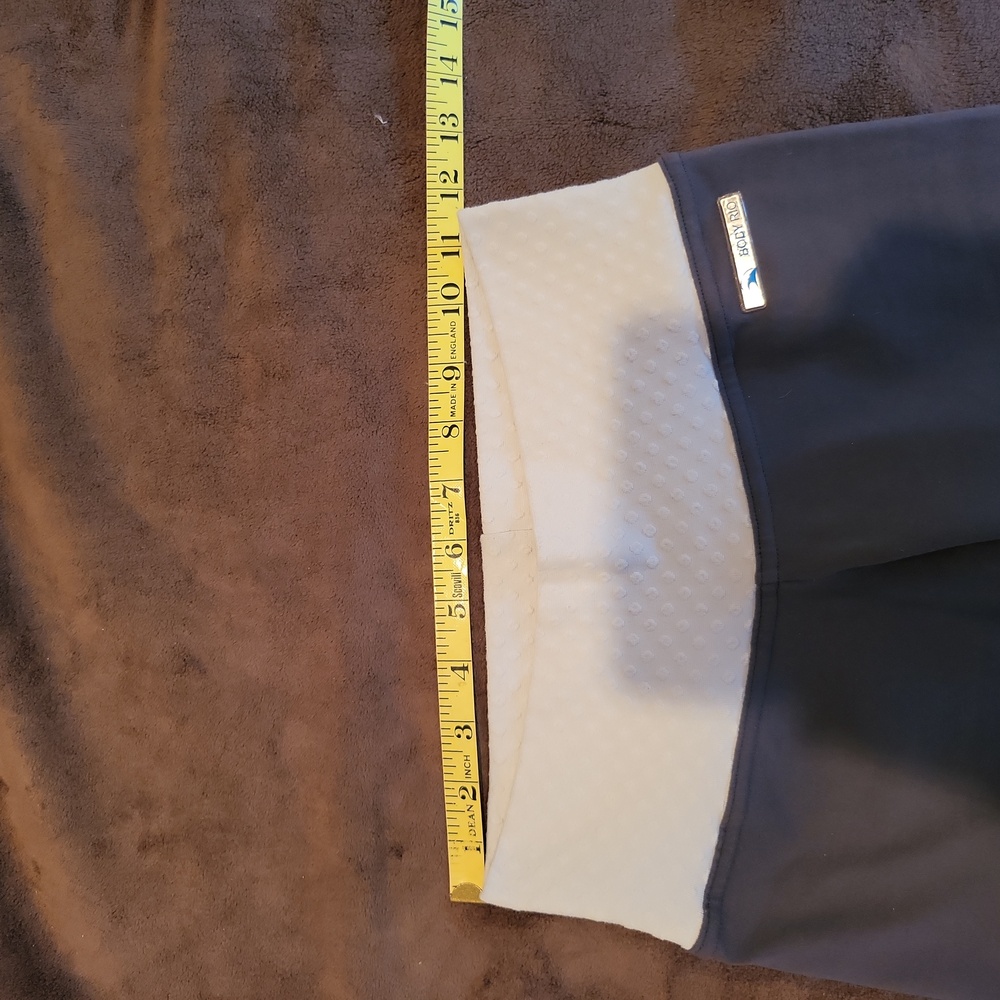 Body Rio Gray Yoga Pants with White Waistband Size OS - Picture 3 of 5